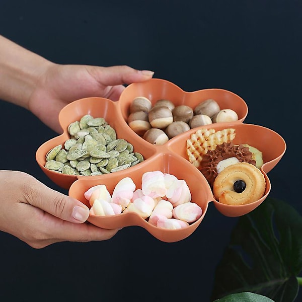 Hjerteformet fat bolle sett brett fat frukt dessert tallerken godteriboks Orange