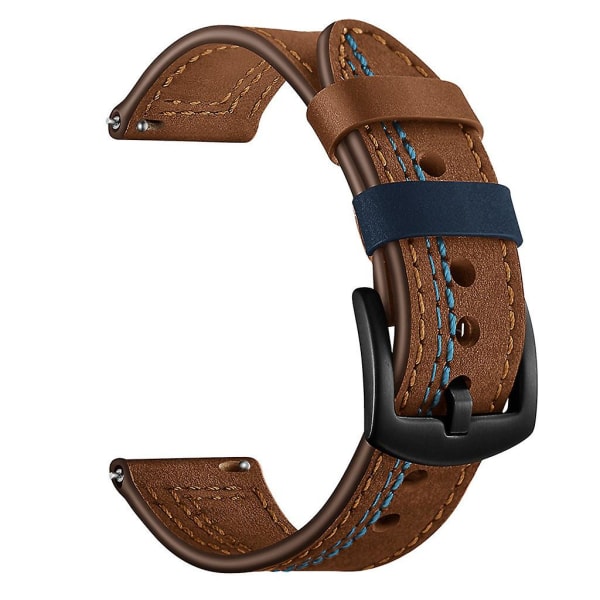 20mm Colorb ersättning för Galaxy Watch 4/4 Classic rem, tvåfärgad äkta läderklockrem sport ersättningsrem för Samsung Galaxy Watch4 4