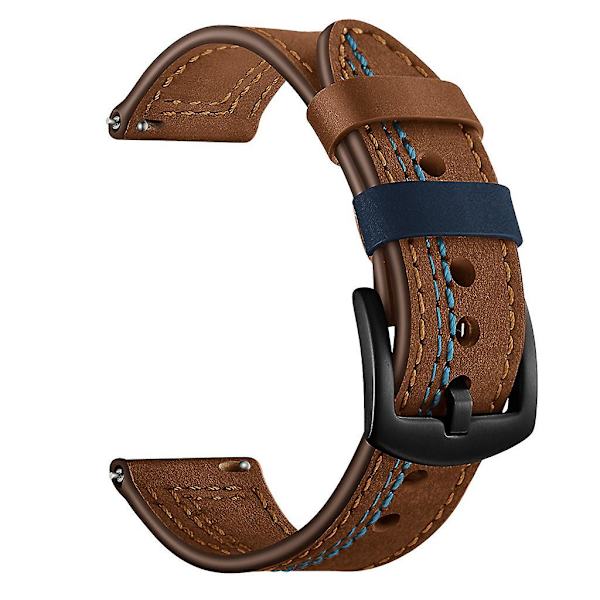 20mm Colorb -vaihtoranneke Galaxy Watch 4/4 Classic -kelloon, kaksivärinen aitoa nahkaa oleva ranneke, urheilullinen vaihtoranneke Samsung Galaxy Watch4 4 -kelloon