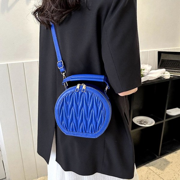 Damväska Messenger Bag Fashion En-delad Väska En-axlad Konstläder Handväska Middagsväska blue