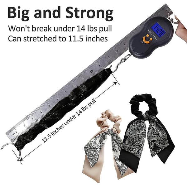 2-pack knutna rosett hår elastiska hår sjal hår band scrunchie hästsvans hållare för kvinnor och flickor Style 2