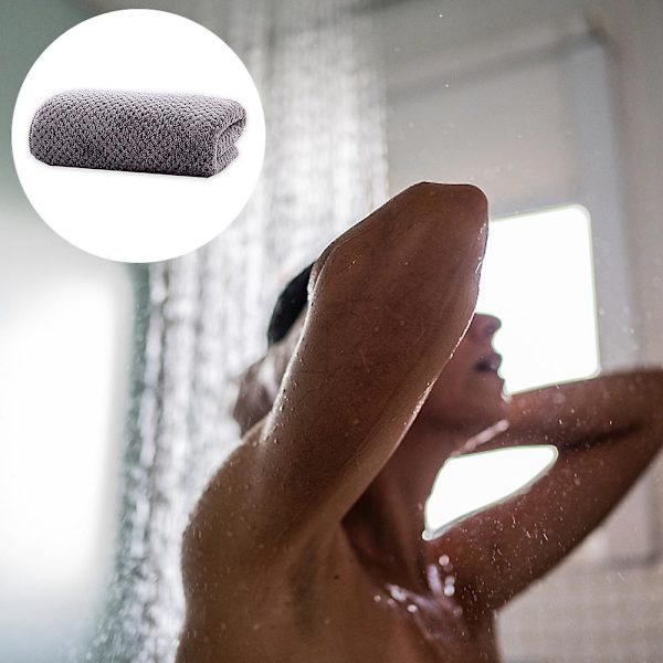Håndklæder, 70*140 cm Oversized Badehåndklæder, superbløde, meget absorberende brusehåndklæder (grå, 2 stk.) Grey