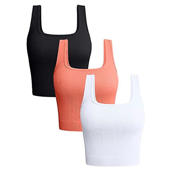 Naisten 3-osainen toppi jooga crop -liivitoppi set 6 L