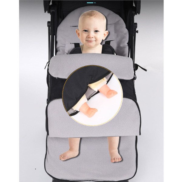 (grå 86x45cm) baby , universal 3 i 1 barnvagn Annex Matta Fotpåse Filt Barnvagn Bunting Bag Vattentät Vindtät Kall Avtagbar