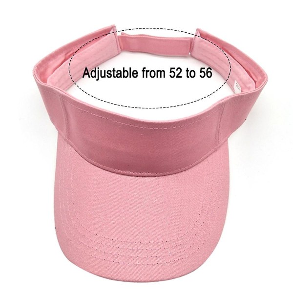 Solskjerm for barn, justerbar caps - Unisex for barn, atletiske sportshatter, UV-beskyttelse, passer for 5 til 12 år gamle, 52-56 cm Pink
