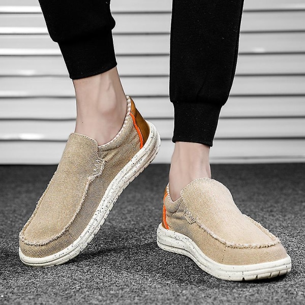 Herr Casual Skor Mode Lätta Tygskor Fra2021 Khaki EU 45