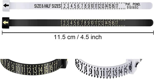2 st ringstorleksmätare återanvändbar fingerstorleksmätare set
