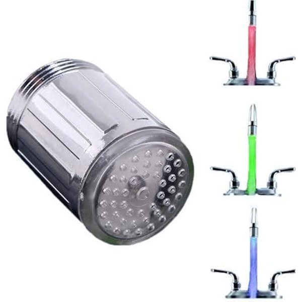 Farverig LED vandhane, lysende LED vandhanedyse, 3 farvetemperaturfølsom LED vandhane
