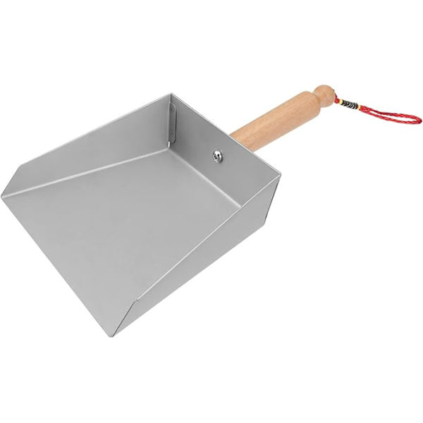 Liten metall sopskyffel  sopskyffel högpresterande sopskyffel med kort handtag miniskrivbord sopskyffel kökspanna med trähandtag för