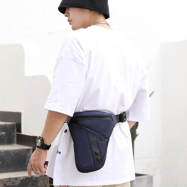 Ny utomhuscykelbenväska multifunktionell taktisk bröstväska sport casual budväska handväska blue