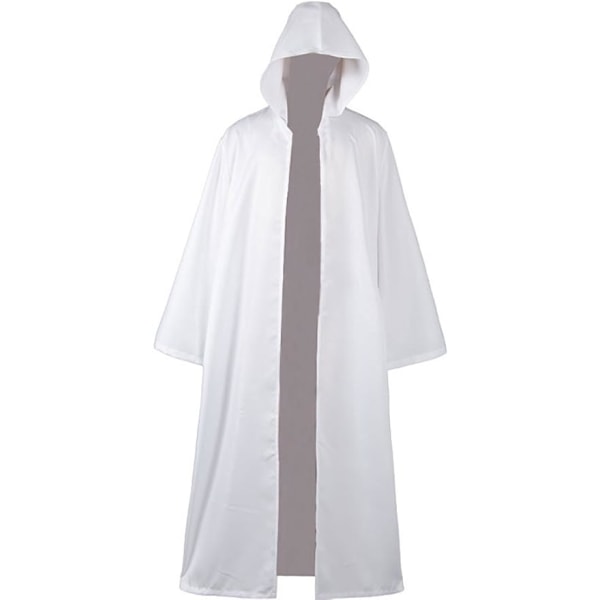 Service Voksen Halloween Kostume Hængende Karneval Kostume Tunika Hættetrøjer Frakke Cosplay Kappe white M