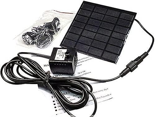 Solcellsdriven Vattenpump - Trädgårdsfontän Pool Bevattning Dammpump Pool Akvarium Fisktank Med Separat Solpanel Och 3m Lång Kabel & 4 Spraymunstycken