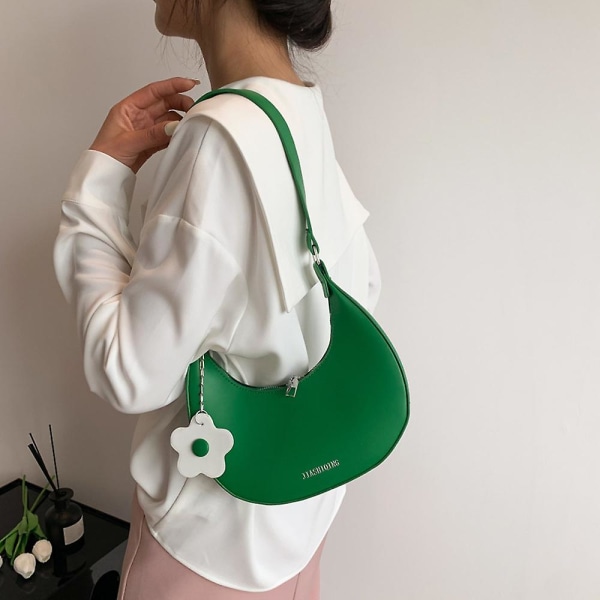 Passer for kvinners daglige dating, If Pu Lær Håndveske Skulderveske Underarmsveske green