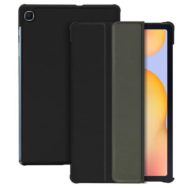 Trifold flip stand cover til Galaxy Tab S6 Lite, slankt cover - Sort