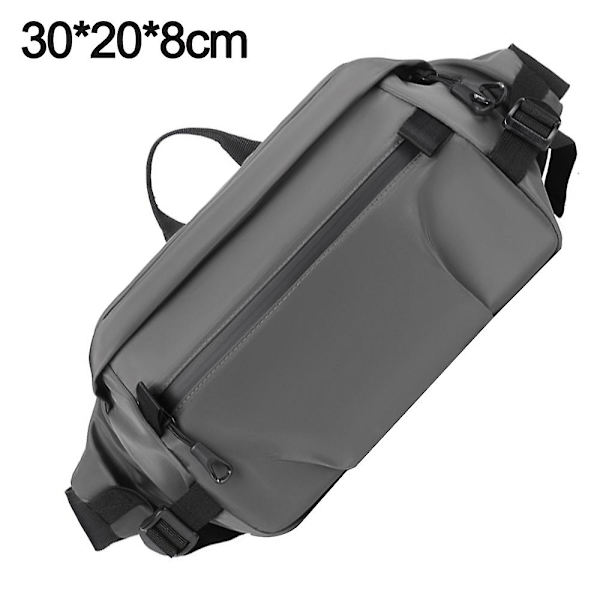 Fanny Pack för män och kvinnor, plus size midje, gym, utomhus, modebälte, midjeväska, packpåse grey