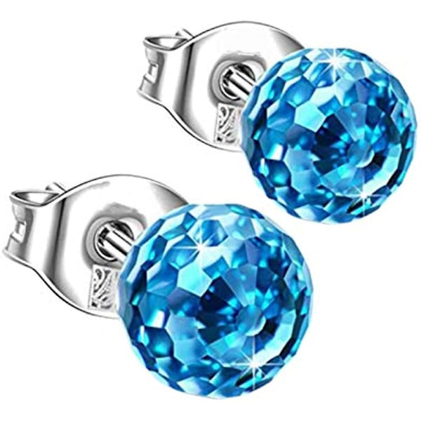Kvinnors syntetiska diamantörhängen diamantörhängen kvinnor flickor smycken bröllop dejting festivalgåva zirkonörhängen bröllopsgåva för fest (blå örhängen)