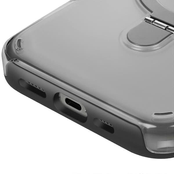 MagSafe-deksel for iPhone 16 Pro Støtsikkert med sammenleggbart stativ, svart