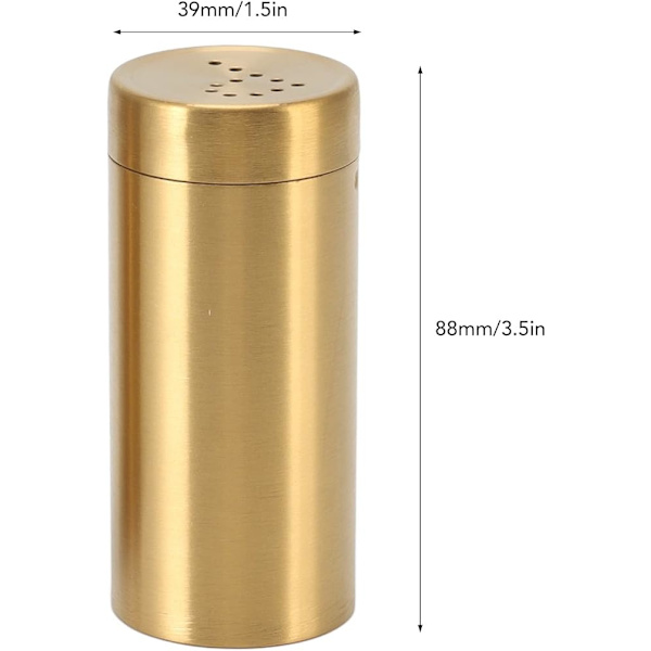 2 stk. saltkar salt peber skrue åben top krydderier shaker flaske guld krydderikrukke krydderidispenser madlavningsredskaber køkkentilbehør