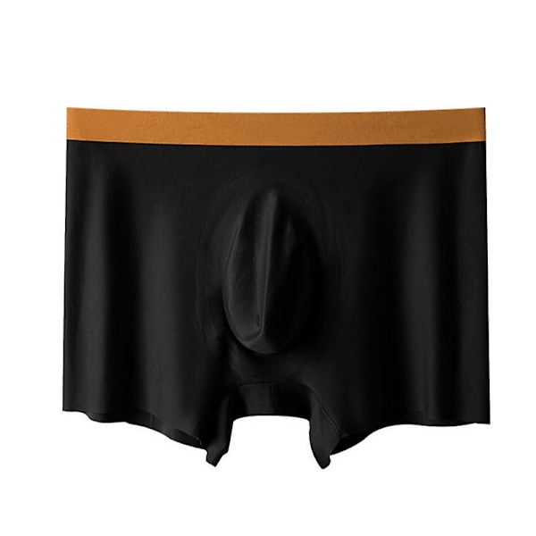 Herrunderkläder Boxer Briefs, Bomullskomfort Mjuka Boxer Briefs För Män, Fukttransporterande Andas black L