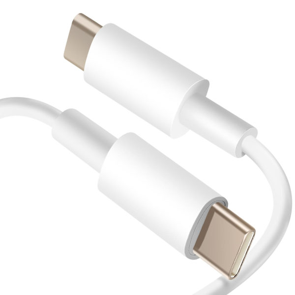 USB-kabel til USB C 1m - Lading og dataoverføring, Hvit