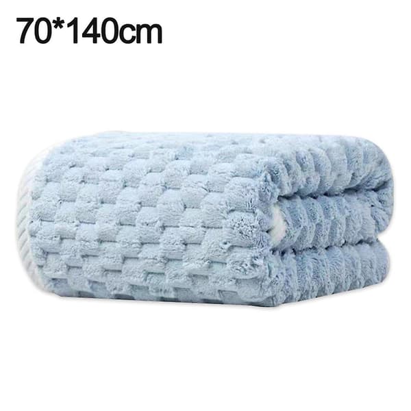 Oversized Luksus Badehåndklæder - (blå, 70*140cm) - Superbløde, Meget Absorberende Brusehåndklæder Sky blue