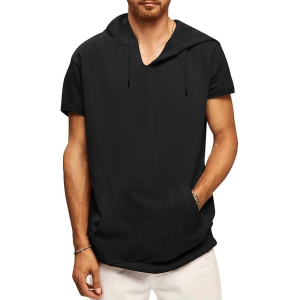 Atletiske hættetrøjer til mænd, trænings sweatshirt Black L