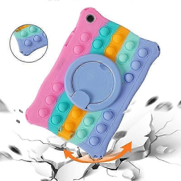 For Samsung Galaxy Tab A9 Deksel Pop Boble PC + Deksel Håndgrep Støtte med Skulderstropp Style C