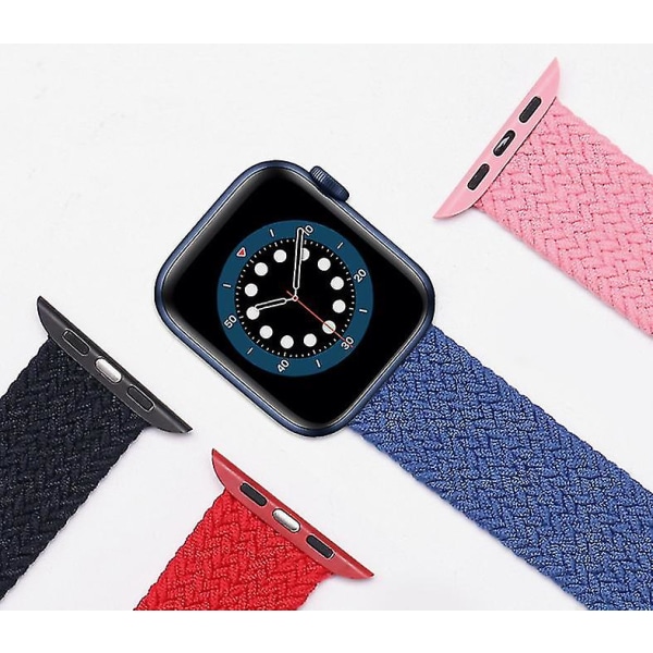 Lämplig för Iwatch-rem, enkel nylonelastisk vävd, Apple Watch Apple nylonrem blue S