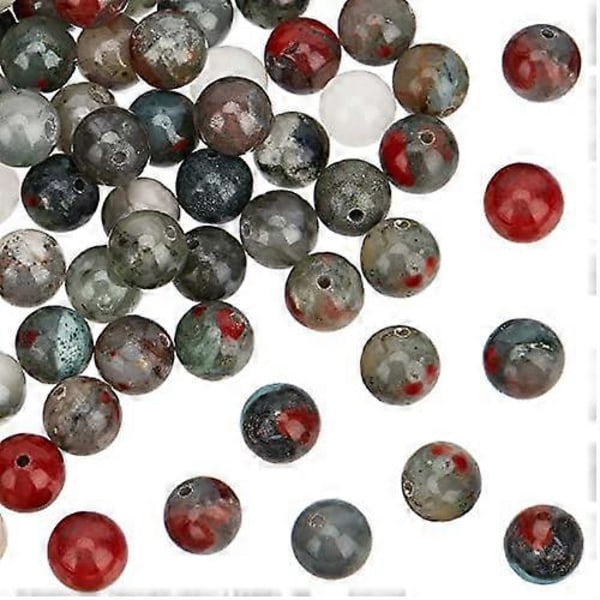 132 stk. Naturlige Sølv Obsidian Perler Strenger 8,5 mm Naturlig Edelsten Løse Perler Runde Glass Glatte Avstandsperler for DIY Øredobber Armbånd Halskjede Smykker