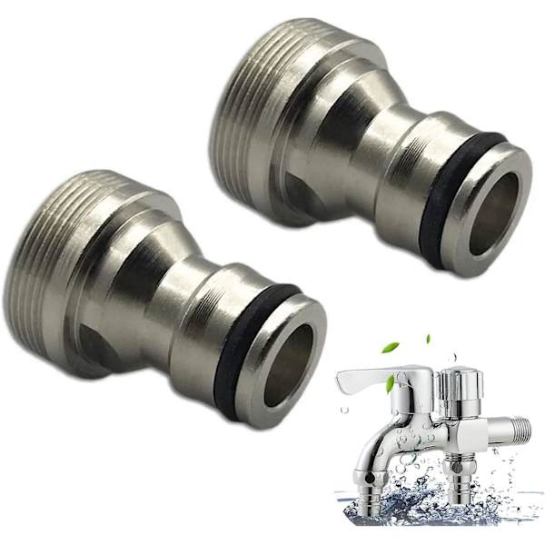 Messinkinen kierteinen letkuliitin, yleismallinen hanaliitin, letkusekoittimen hanaliitin, keittiöadapteri, 23mm, hopea, 2 kpl