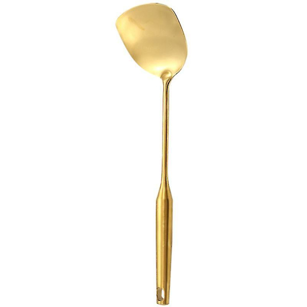 6-delad rostfria köksredskap i guld - Soppslev, stekspade, rostfria, moderna köksredskap med slät yta 1 Spatula