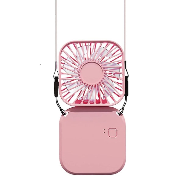 USB uppladdningsbar elektrisk fläkt med fäste - ny handhållen ficka minifläkt Bärbar pink