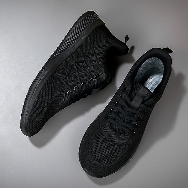 Løbesko til mænd Letvægt Åndbare Vandresko Atletiske Mode Sneakers 3Dsf022 Black EU 41