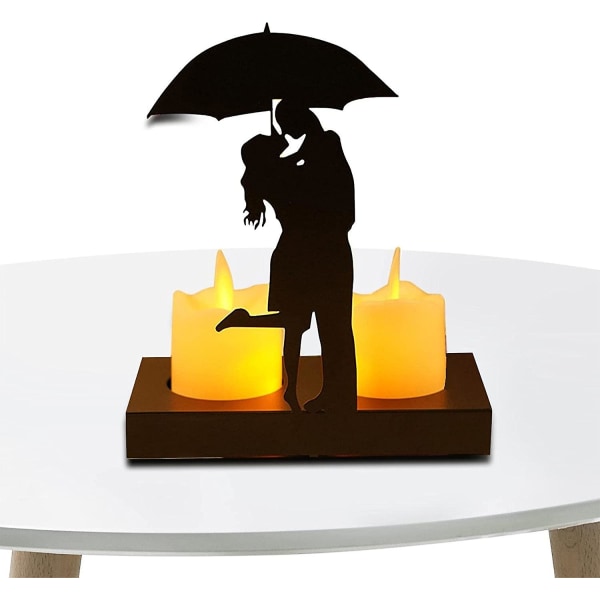 Bröllopsljusstakar, romantiska bröllopsdekorationer | Metallstativ för ljus, festtillbehör