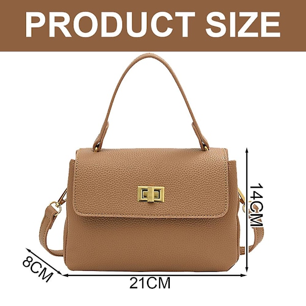 Retro Klassinen Kukkaro Clutch Laukku Pu Käsilaukku Piilotetulla Soljella Sopii Naisille. khaki