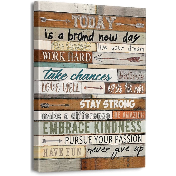 Inspirerande väggkonst för kontor, motiverande affischer, citat, kontorsväggdekor, canvas-tryck, inramad bild, positiva affirmationer, väggdekor för vardagsrum