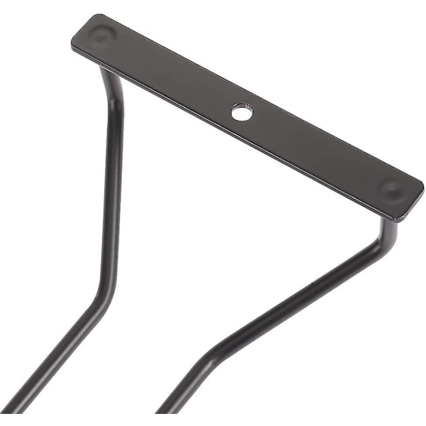 2 stk. Vinglassholder under skap, svart, metall, vinglassholder, stammevareholder under hylle, oppbevaringshenger for vinglass, 22,5 cm