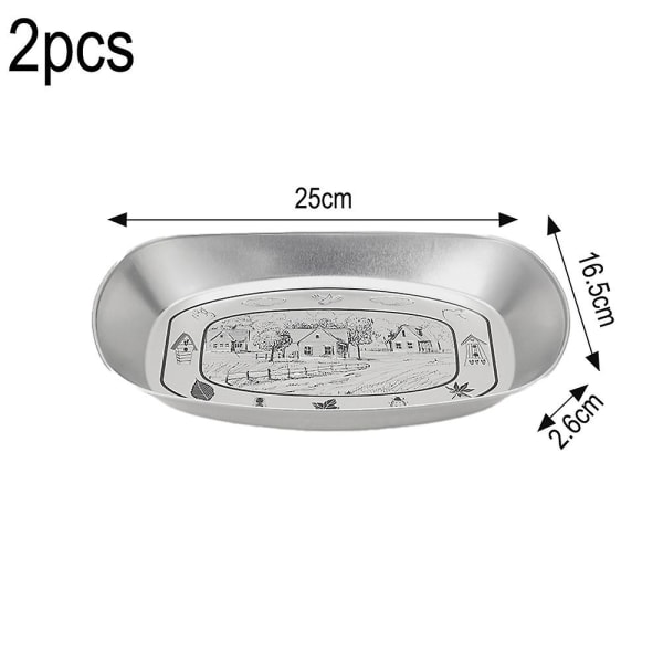 2st Serveringstallrikar Snackbricka Vintage Båtfat Båtfat Kakfat Frukthållare Skål för efterrätt style2