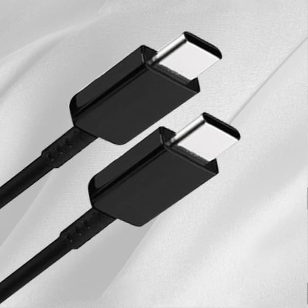 Typ C till Typ C Kabel PD Snabbladdning Flexibel Typ C Datakabel för Android för Note 10 Telefon 1m Svart
