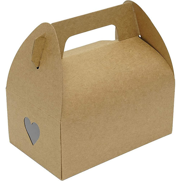 Håndholdte Små Bagerikasser Med Vindue 20 Stk Heilwiy 14 x 9 cm Heilwiy Kagepapir Gave