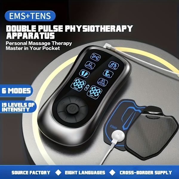 Ny uppladdningsbar Tens-enhet muskel stimulator smärtlindring EMS elektrisk puls impuls mini helkroppsmassager med 6 massagelägen för män och kvinnor