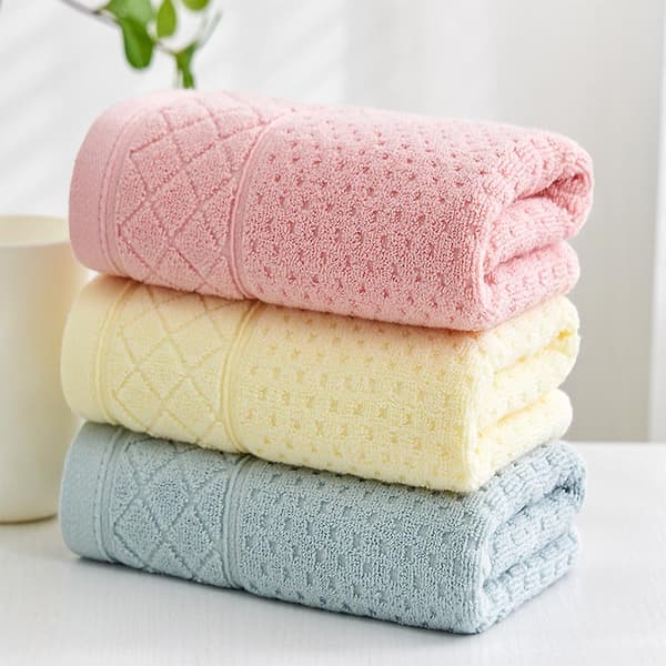 4 Pak Håndklæder Sæt, (34*74cm) 100% Bomuld, Ultra Bløde Og Meget Absorberende Håndklæder (lysegrøn) light green