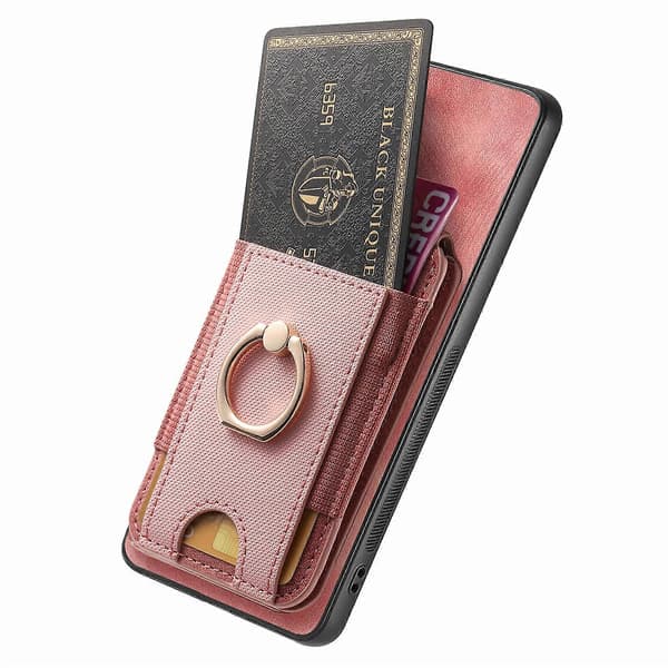 Retro Stand Kort Etui Til OPPO Find X5 Pro Pink