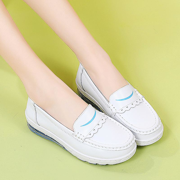 Dam Casual Skor Läder Luftkudde Skor Luft Skor Ns9988 Blue EU 40