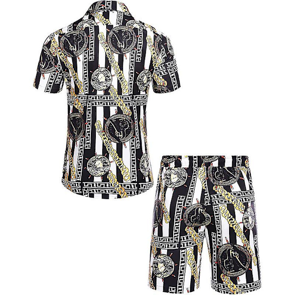 Miesten ylelliset rennot lyhythihaiset havaijipaita-asut COLOR 5 XL
