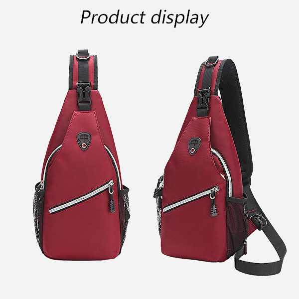 Herr bröstväska mode casual trend lätt stor kapacitet messenger väska Oxford tyg cykling herr väska red