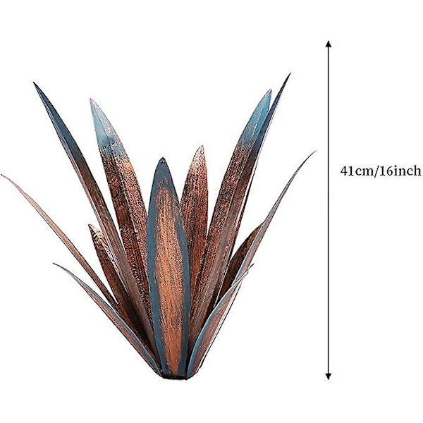 2 stk. Tequila Rustikk Skulptur DIY Metall Agave Plante Hjemmeinnredning Rustikk Håndmalt Metall Agave Hage Ornamenter Utendørs Dekor