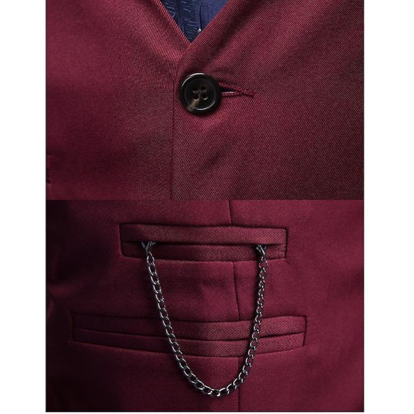 Herre Jakkesæt Vest Formel Vest med 3 Knapper grey M