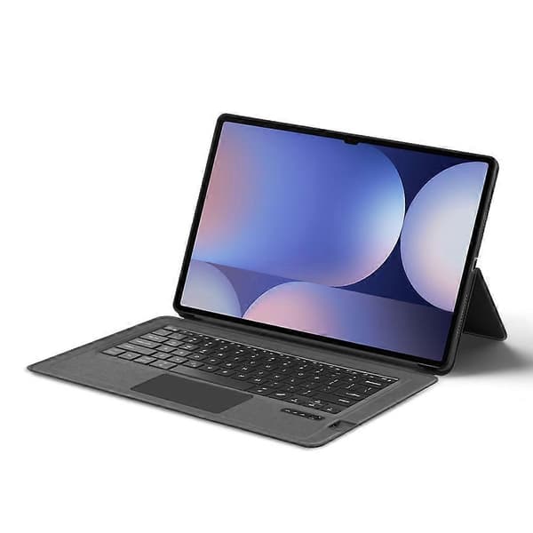 För Samsung Galaxy Tab S10 Ultra Läderfodral+Touchpad Bluetooth-tangentbord