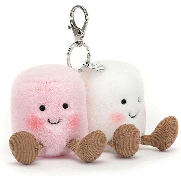 Par av Marshmallow Väskberlock Nyckelring